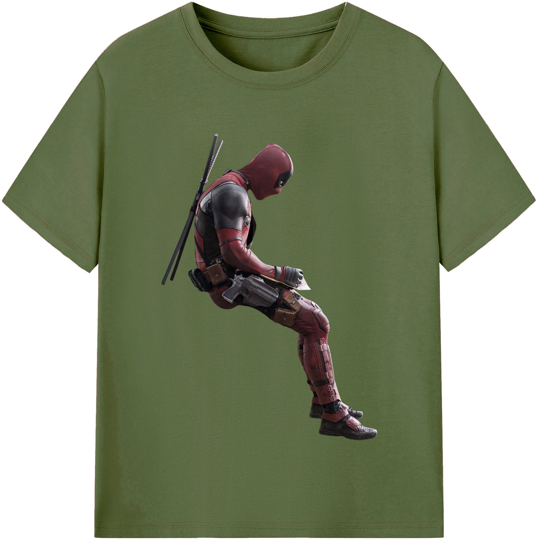 （画像用） Deadpool デッドプール 綿100％半袖Tシャツ（フロントプリント）